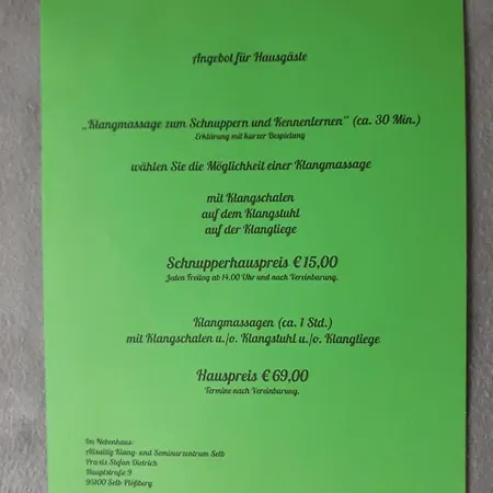 Apartment Allsaitig Klang- Und Seminarzentrum Selb